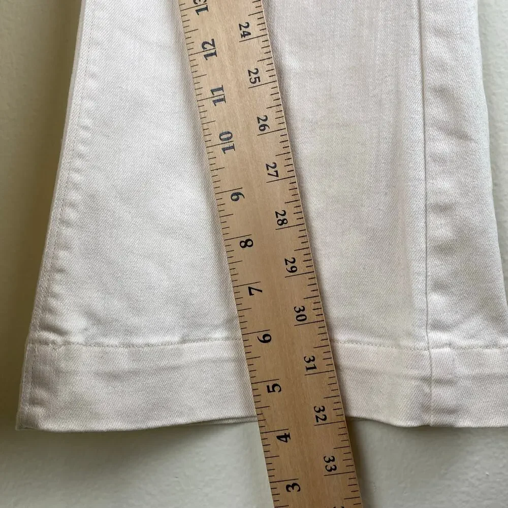 Spartina 449 Leighton Trouser Jeans Ivory 10 Long 32” Inseam - Picture 16 of 16